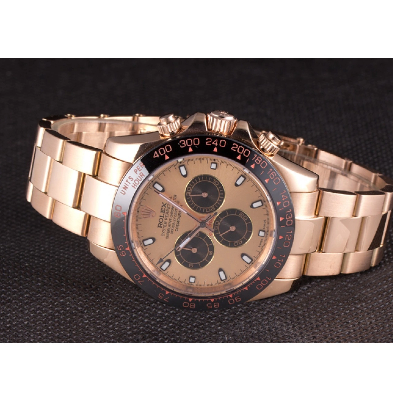 MiroTime 0704 Rolex Daytona Ion Plated Tachymeter Rose Gold Strap Rose Gold Dial 80244
